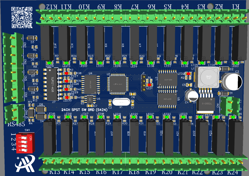 S424 S424 — 24路继电器开关模组